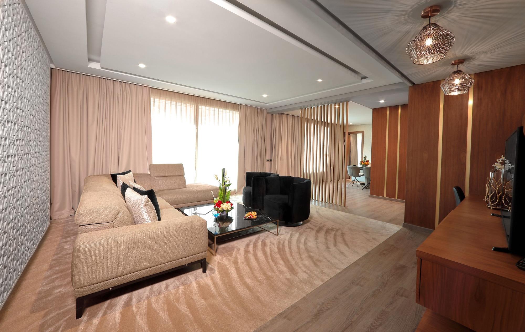 Le Palace D'Anfa Casablanca Exterior foto A 3D rendering of a living room